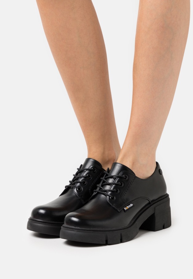 Vintage Svart Gabor Leona - Snørehæler