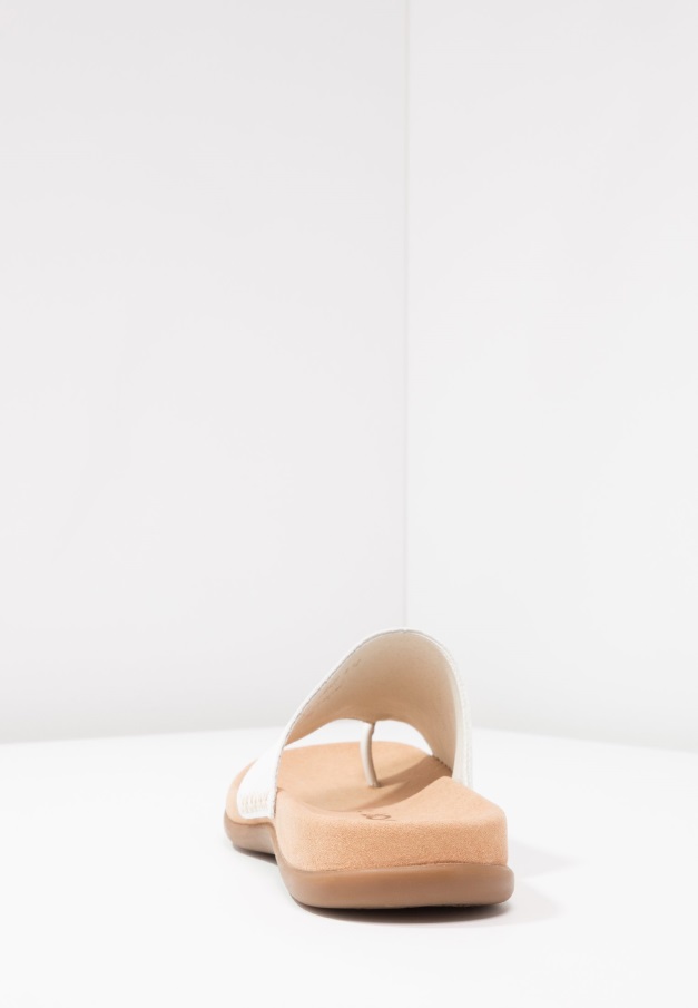 Hvite Gabor T-bar Sandaler