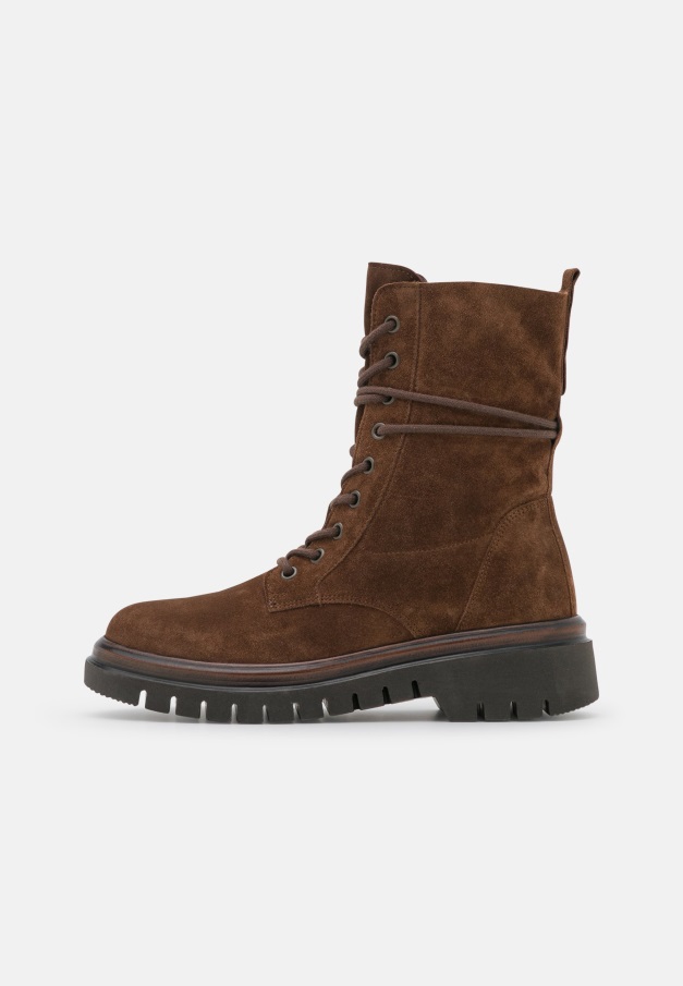 Platform Ankelstøvletter Gabor Tartufo/konjakk