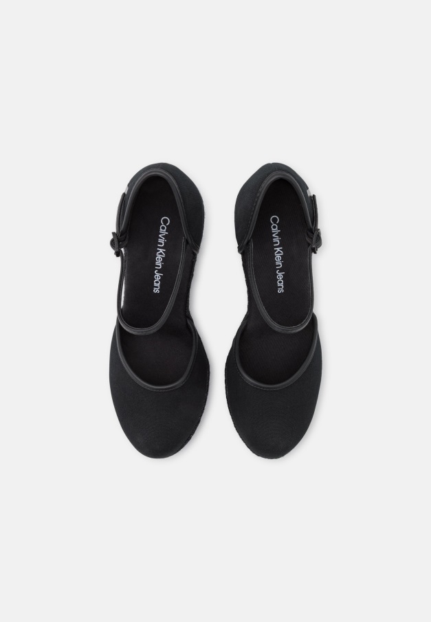 Svart Gabor Wedge Tett Tå - Plattformhæler