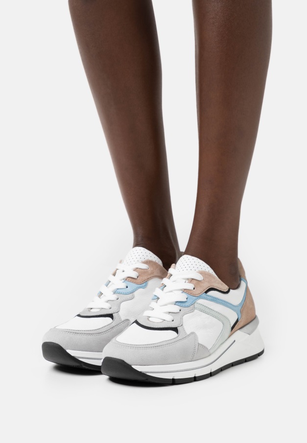 Gabor Blå/brune/hvite Joggesko