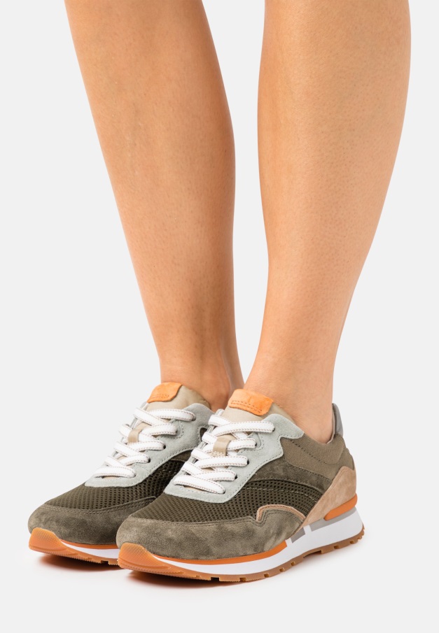 Gabor Blå/brune/hvite Joggesko