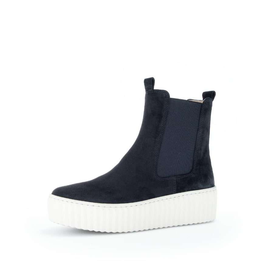 Plattformstøvler Svart/hvit Gabor