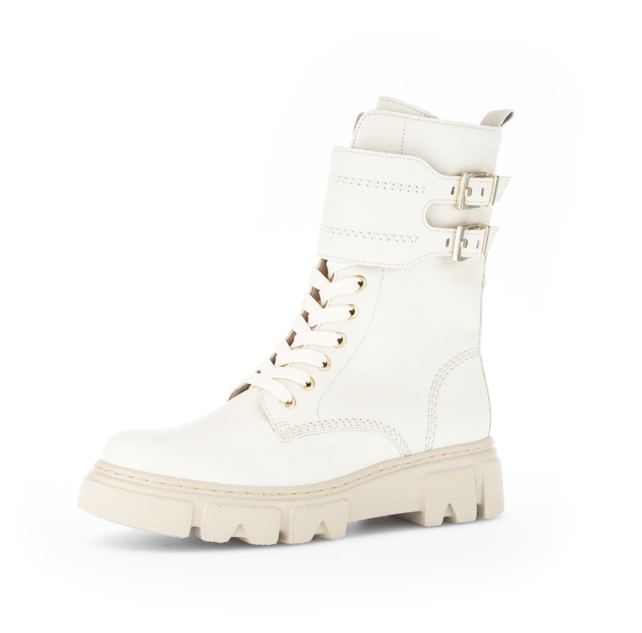 Plattformstøvler Svart/hvit Gabor