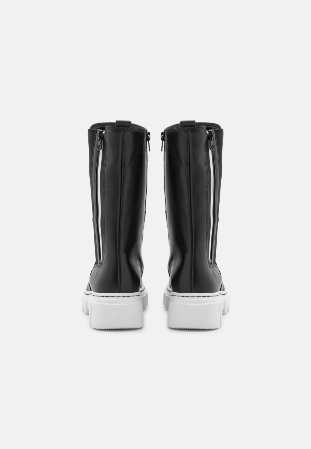 Plattformstøvler Svart/hvit Gabor