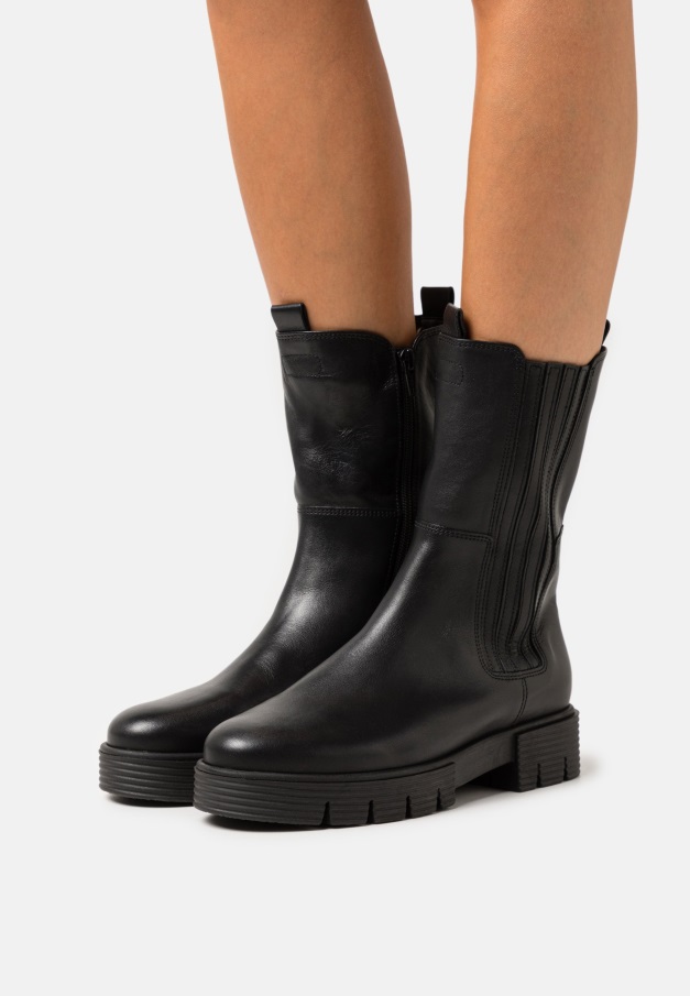 Plattformstøvler Svart/hvit Gabor