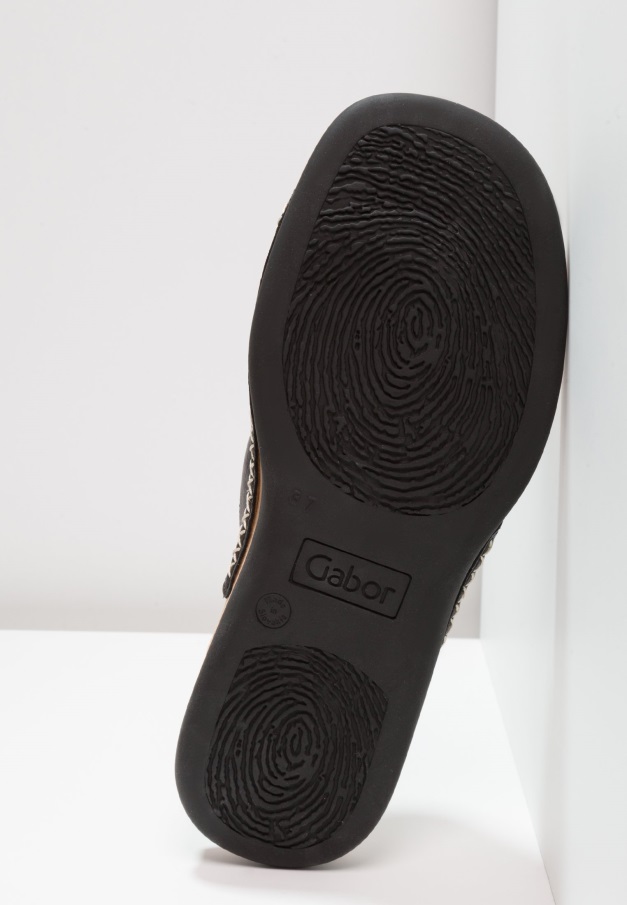 Svarte T-bar Sandaler Gabor