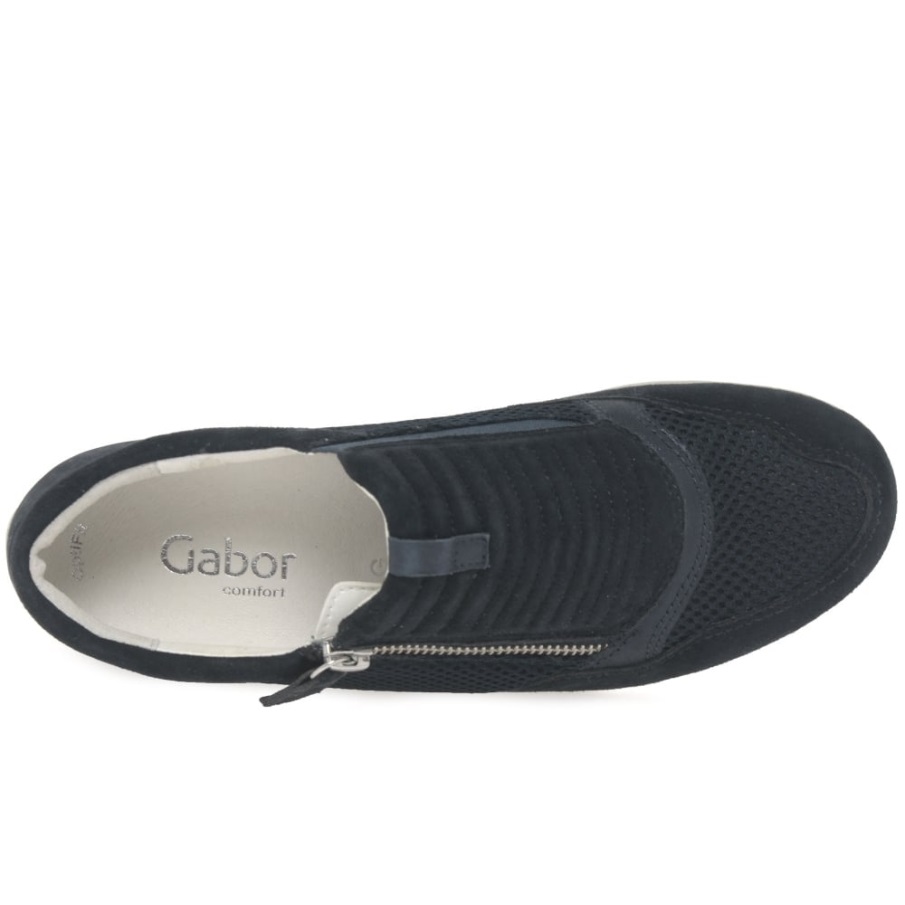 Atlantic Semsket Skinn/mesh Gabor Brunello Fritidssko For Kvinner