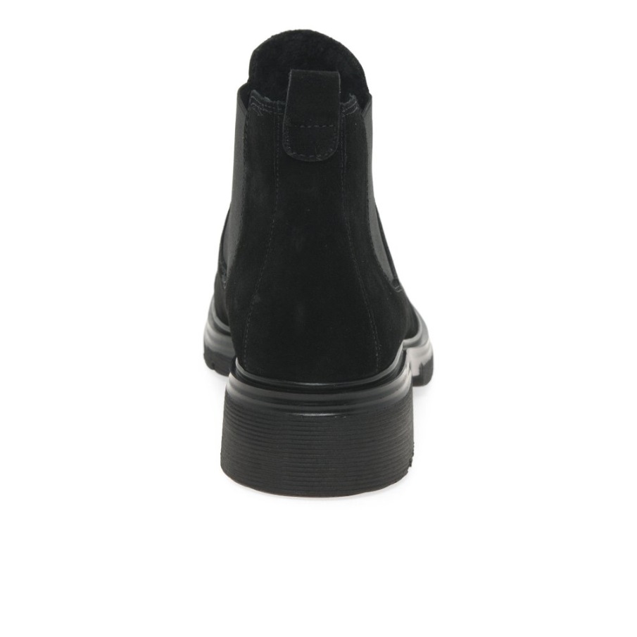 Babel Dame Chelsea Boots Svart Semsket Skinn Gabor Norge