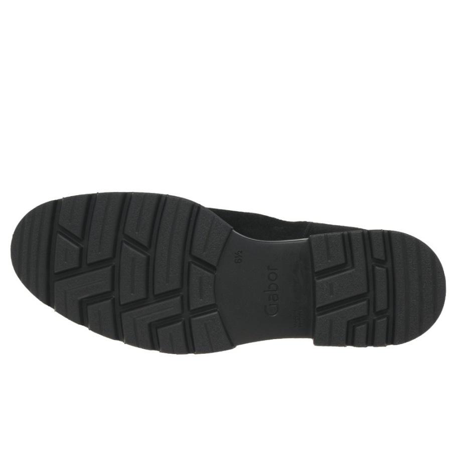 Babel Dame Chelsea Boots Svart Semsket Skinn Gabor Norge