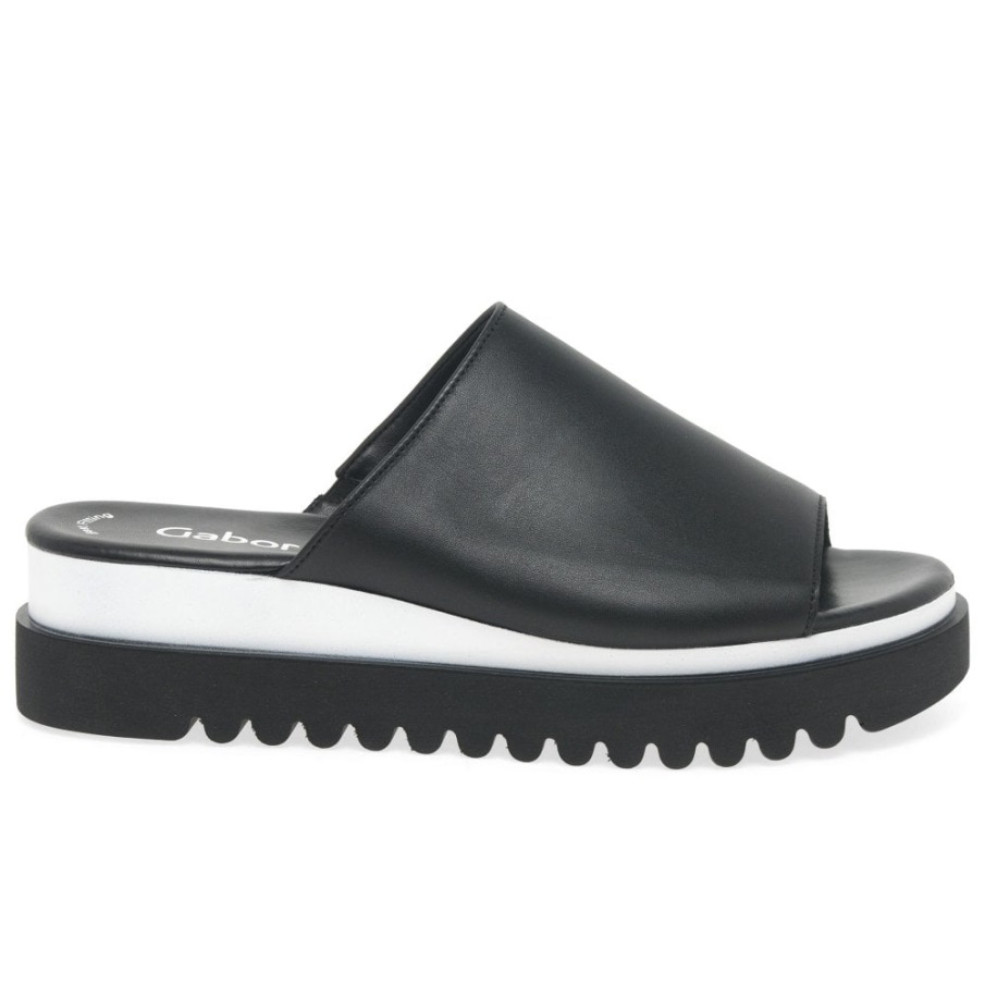 Svart Emily- Rose Kvinners Plattform Muldyr Gabor