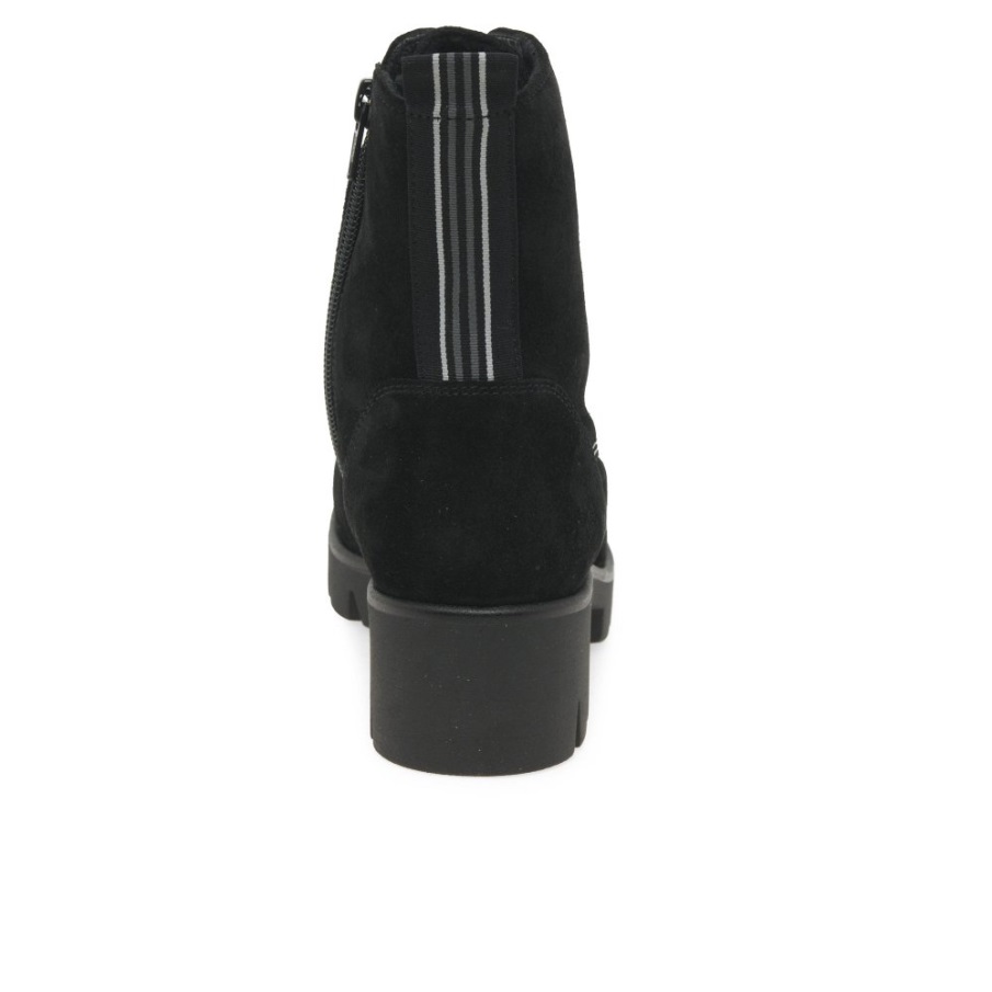 Svart Semsket Gabor Norge Baccara Ankelstøvletter For Kvinner