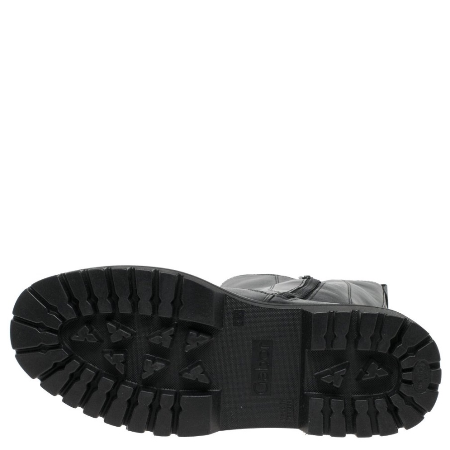 Svart/hvit Søm Gabor Norge Gaby Legglange Støvler For Damer