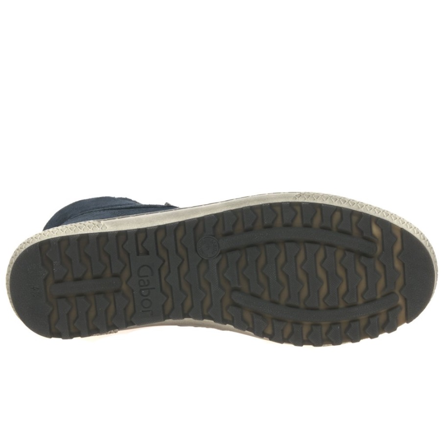 Bulner Uformelle Ankelstøvletter For Kvinner Marine Semsket Skinn Gabor