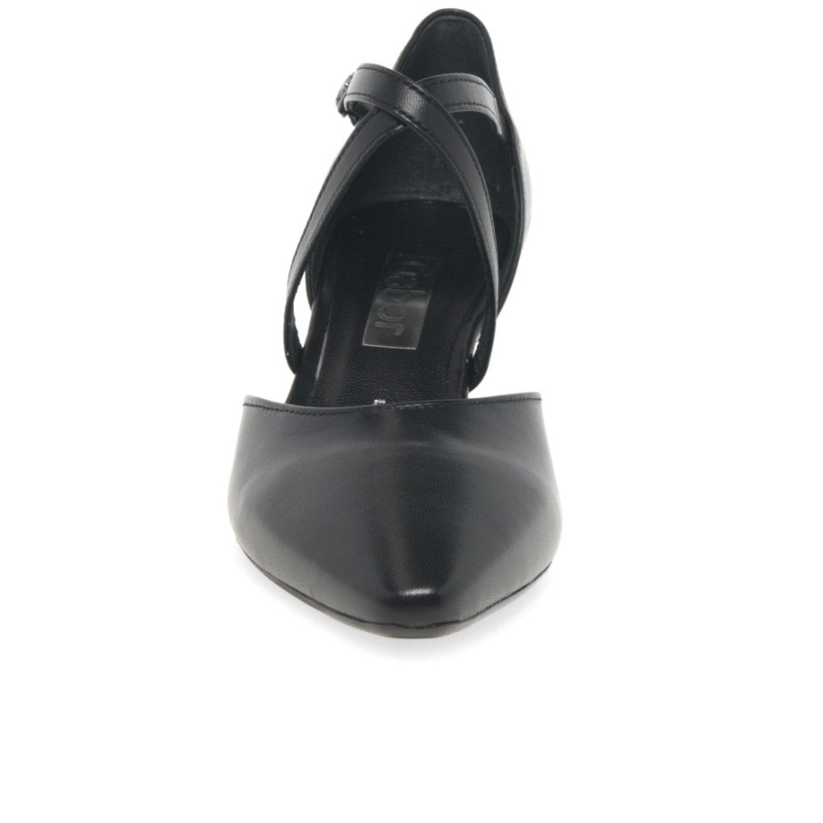 Callow Kvinners Moderne Cross Strap Domstol Sko Svart Gabor