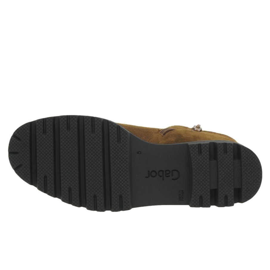 Cognac Semsket Gabor Newport Chelsea Støvler For Kvinner