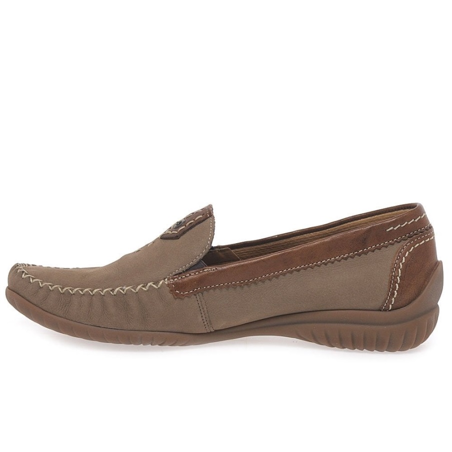 Corda Nubuck/tan California Sporty Damemokkasiner Gabor