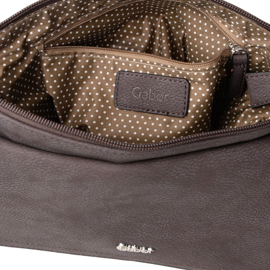 Dina Messenger Veske For Dame Gabor Mørkebrun