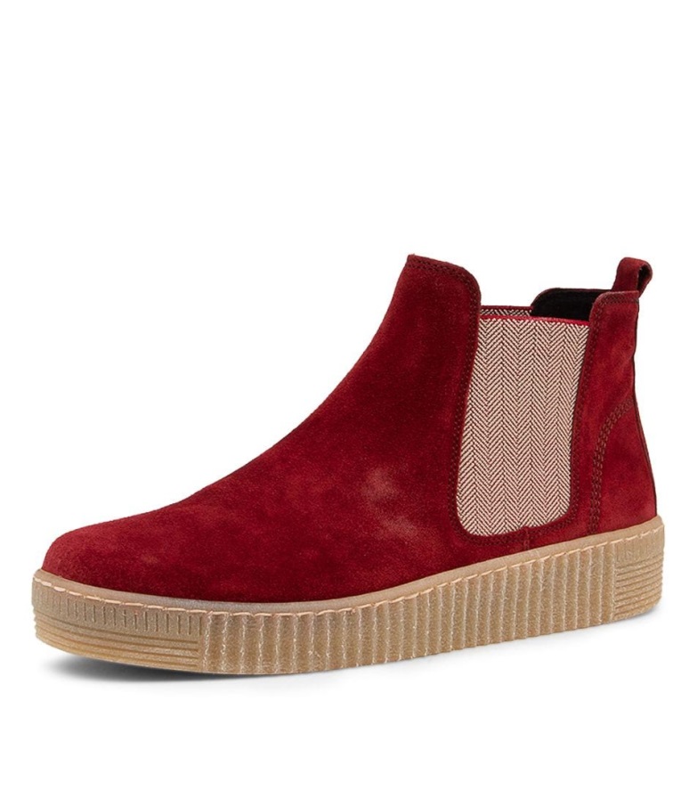 Gabor Angels Ankelstøvletter I Mørk Opera Semsket Skinn