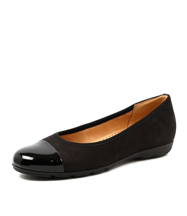 Gabor Birgit Svart Semsket Skinn