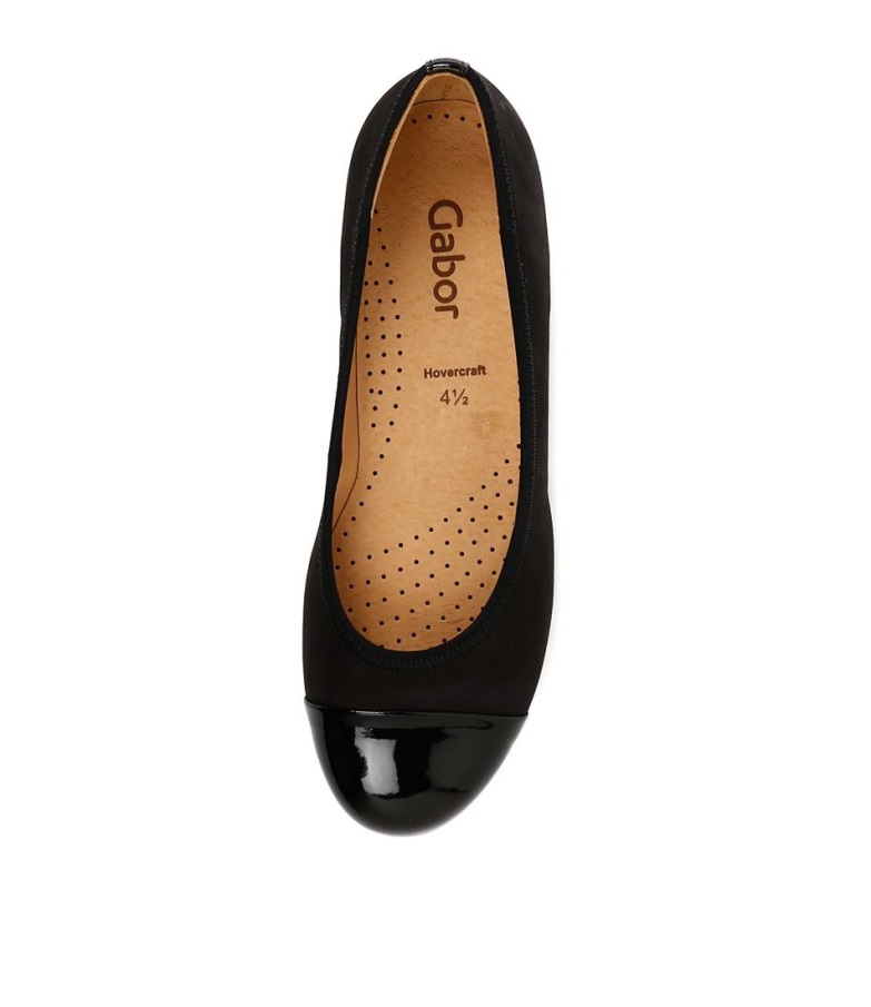 Gabor Birgit Svart Semsket Skinn