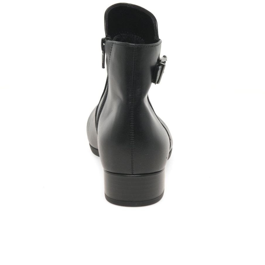 Gabor Svarte Bolan Ankelstøvletter For Kvinner