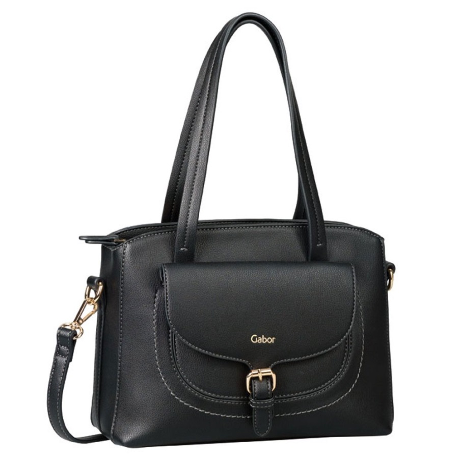 Gabor Norge Svart Print Maria Dame Skulderveske