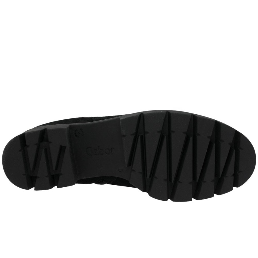 Gabor Norge Svart Semsket Bodo Dame Semsket Chelsea Boots