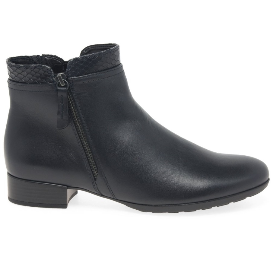 Gabor Briano Dame Ankelstøvletter Midnatt/slange