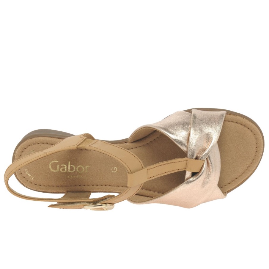 Gabor Champagne/peanut Millie Damesandaler