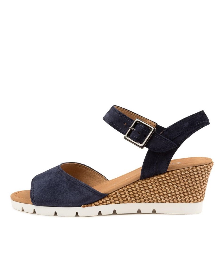 Gabor Fara Marineblå Semsket Skinn