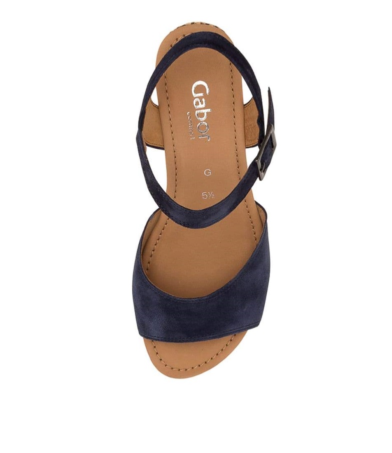 Gabor Fara Marineblå Semsket Skinn