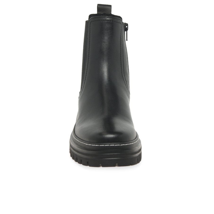 Gabor Norge Gazania Dame Chelsea Støvler Svart/hvit Søm