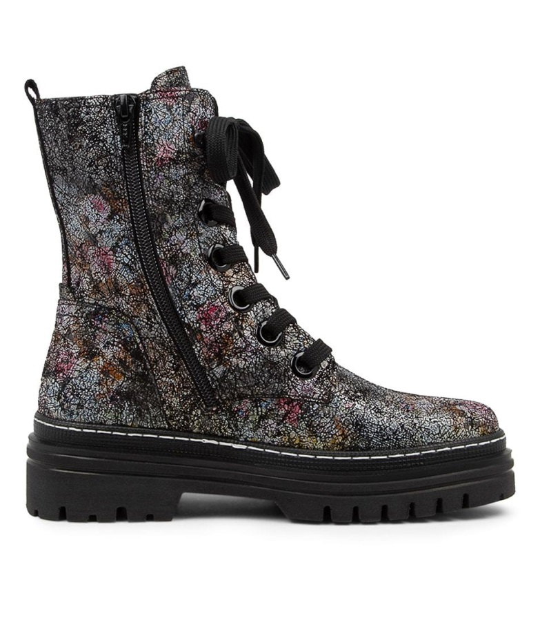 Gabor Hund Schwarz Kalvesøvler I Multiskinn