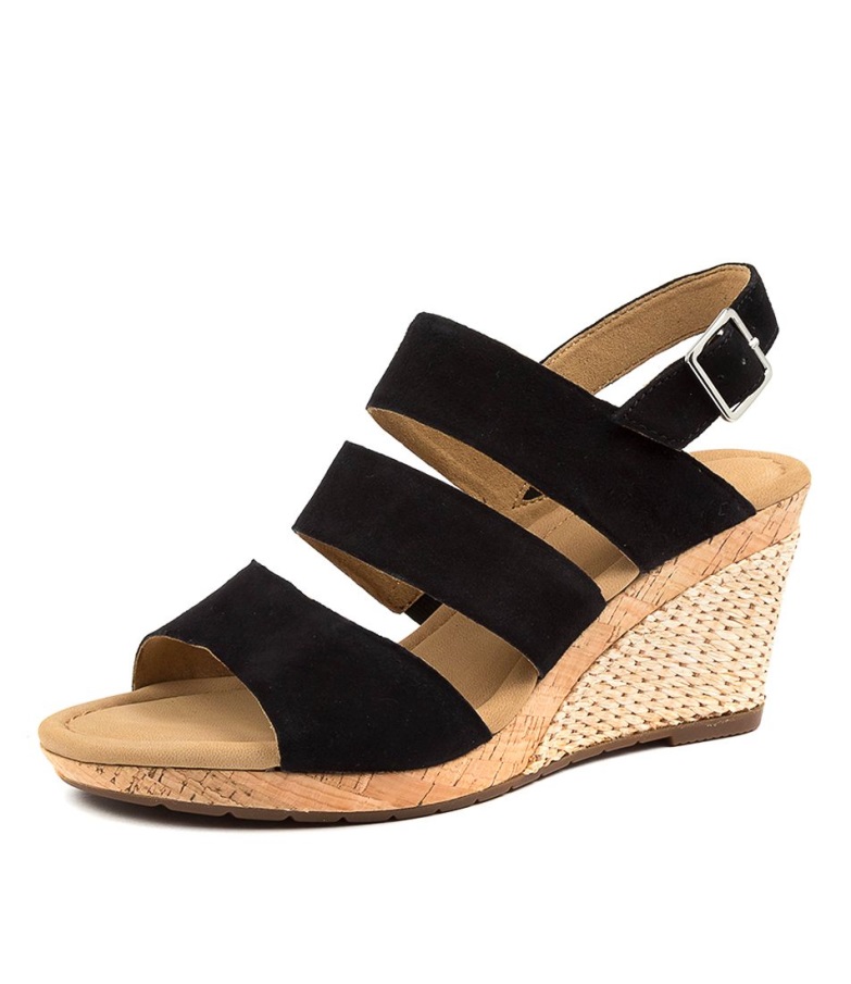 Gabor Valmue Svart Semsket Skinn