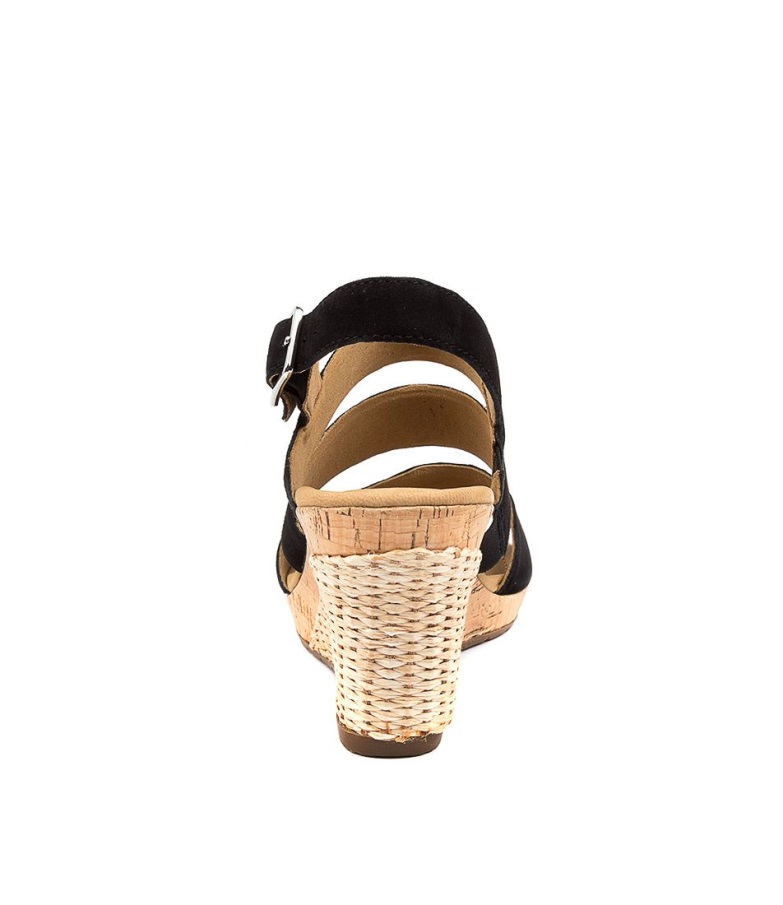 Gabor Valmue Svart Semsket Skinn