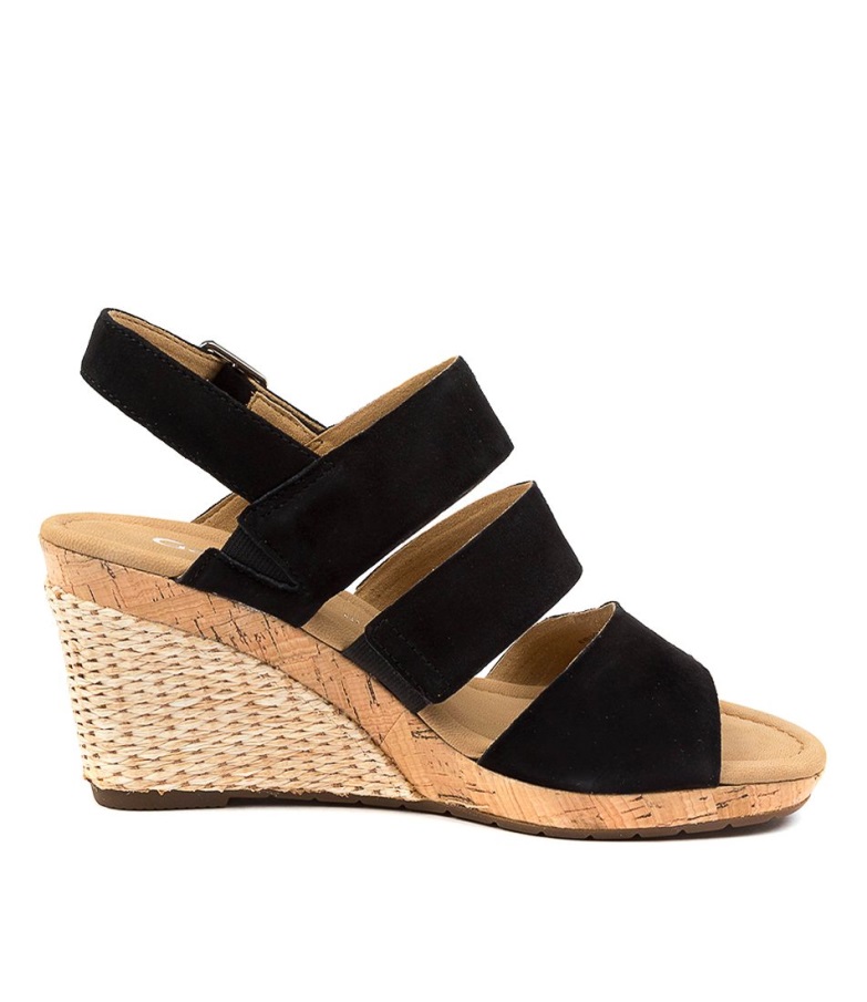 Gabor Valmue Svart Semsket Skinn