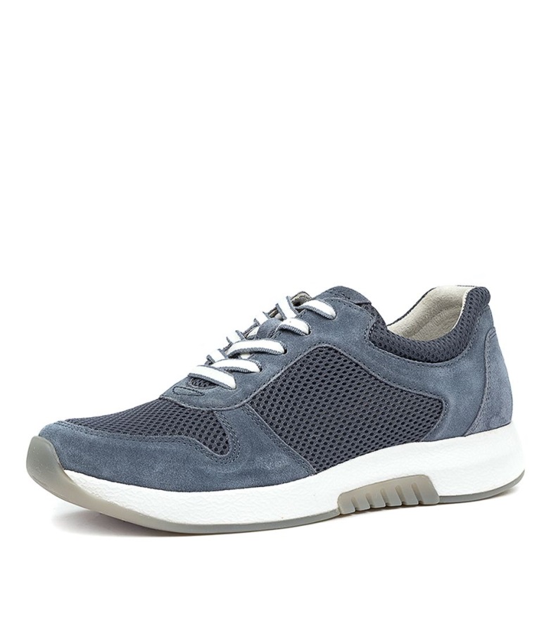 Gabor Westlyn Blå Mesh-semsket Skinn