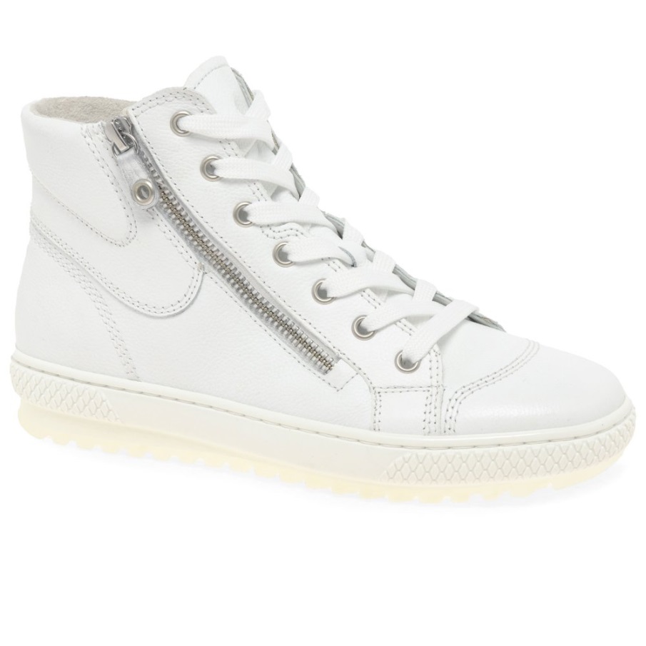 Gabor Hvite Bulner Uformelle Ankelstøvletter For Damer