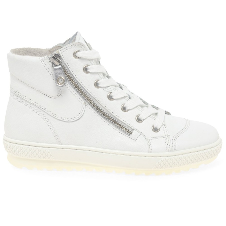 Gabor Hvite Bulner Uformelle Ankelstøvletter For Damer