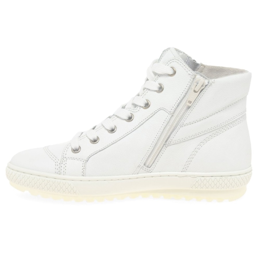 Gabor Hvite Bulner Uformelle Ankelstøvletter For Damer