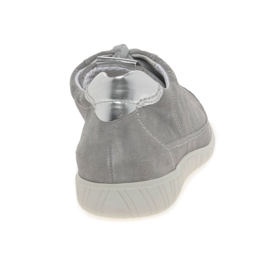 Grå Semsket Skinn/argento Gabor Amulett Damesko Med Bred Passform