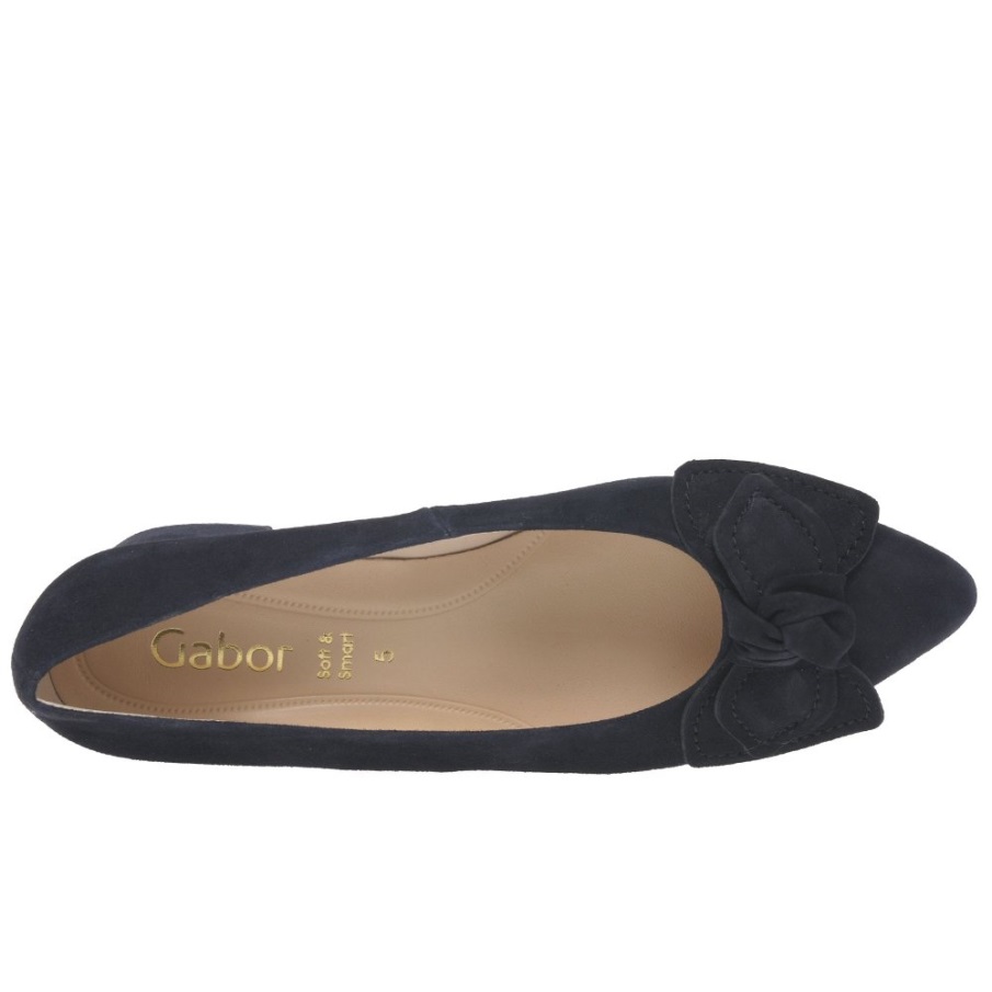 Hooty Damer Domstol Sko Atlantic Semsket Skinn Gabor