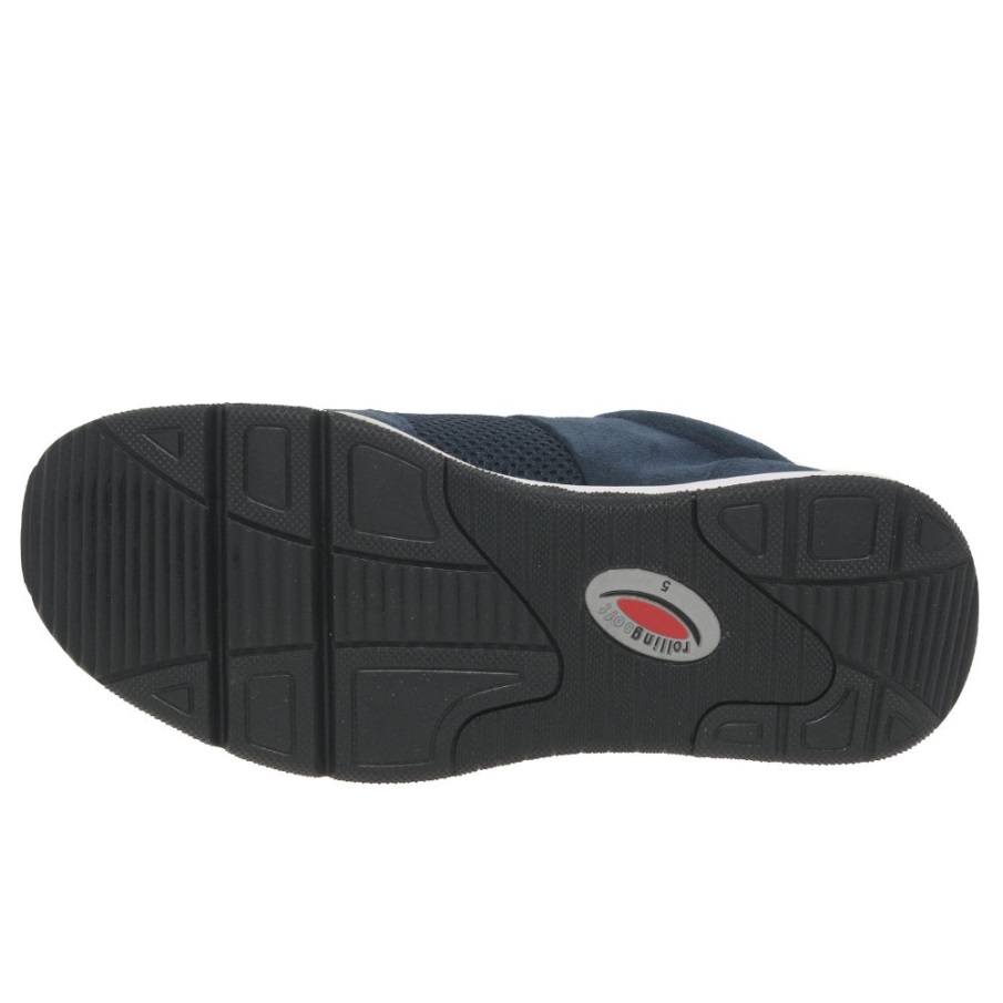 Marine Semsket Skinn/mesh Aloe Damesko Gabor