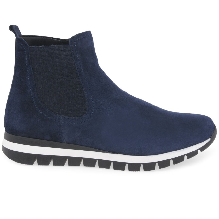 Marine Semsket Teller Ankelstøvletter For Kvinner Gabor