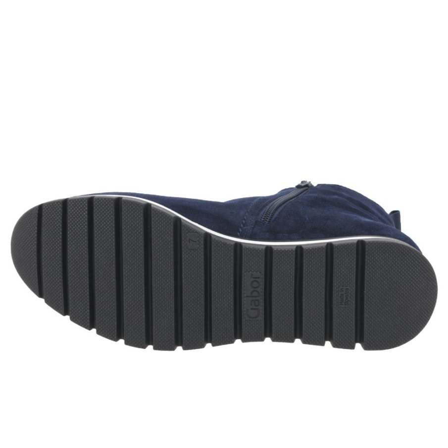 Marine Semsket Teller Ankelstøvletter For Kvinner Gabor