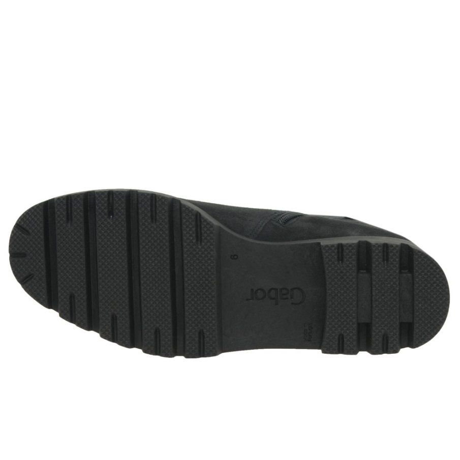 Newport Chelsea Boots For Kvinner Gabor Mørkegrå Semsket Skinn