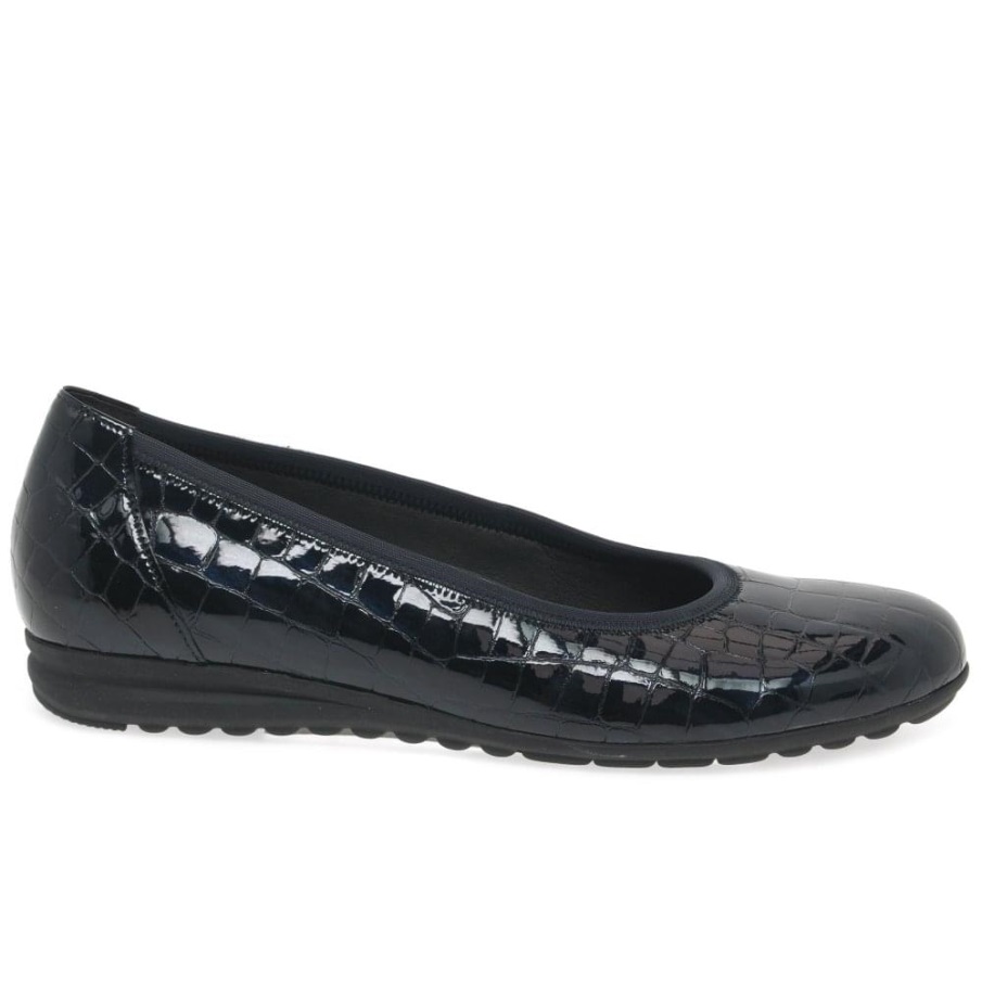 Ocean Croc Patent Gabor Splash Uformelle Ballettpumper For Kvinner