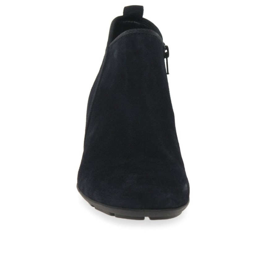 Trudy Ankelstøvletter For Kvinner Gabor Marine Semsket Skinn