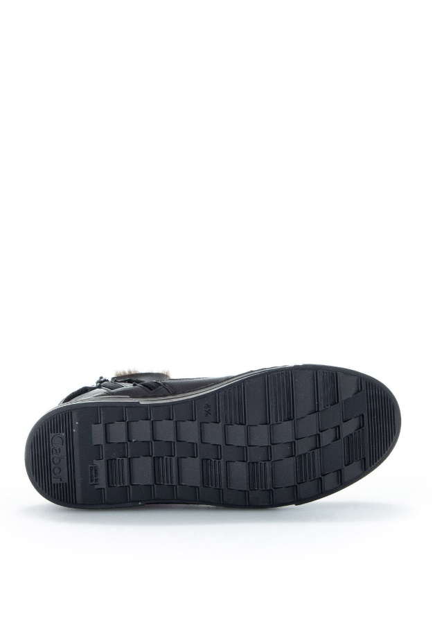 Svarte Gabor Ankelstøvletter Med Snøre